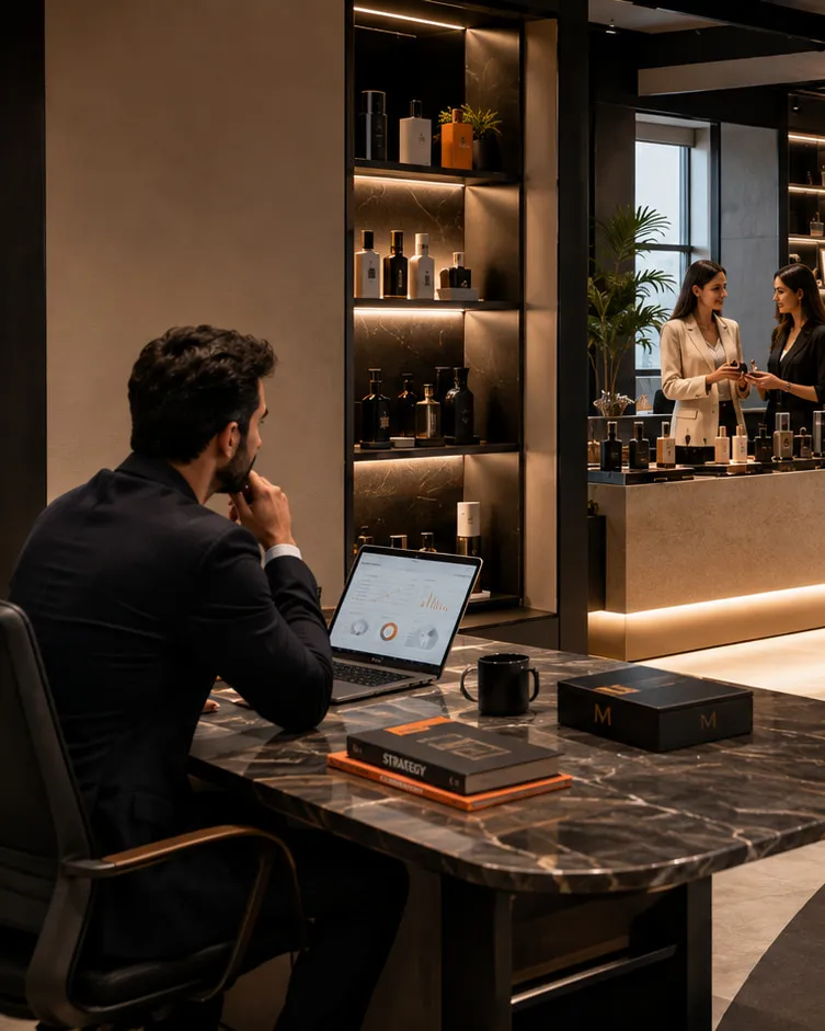 Strategy work under way inside a trading environment — the plan and the place it has to hold up in.